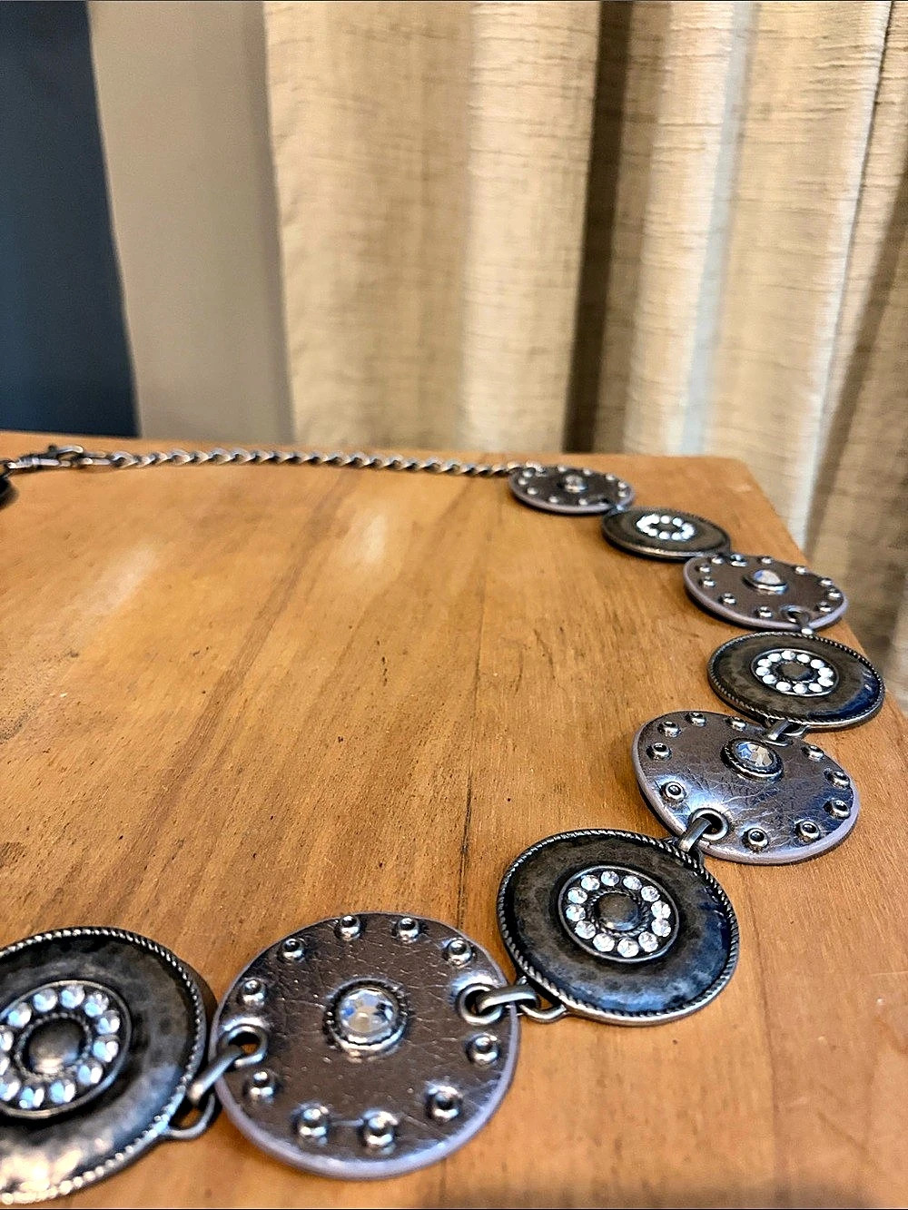 Vintage Metal Rhinestones Belt